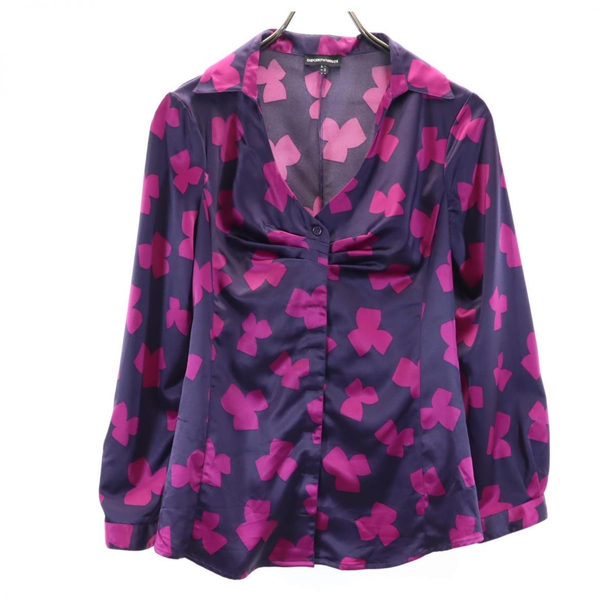 長袖 シャツ 40 パープル系 レディース