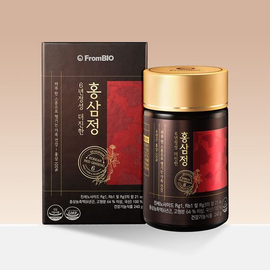 フロムバイオ 6年歳贄された紅参錠剤 240g 1本（1ヶ月分）