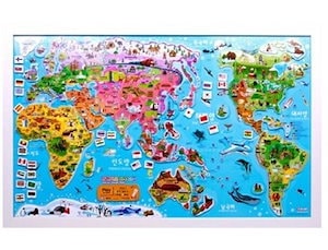 世界地図磁石パズルフレーム