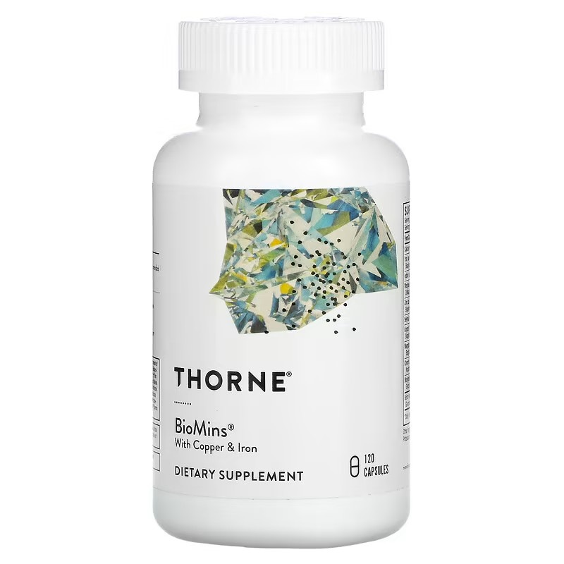 Thorne Research　銅と鉄配合BioMins（バイオミンズ）カプセル120粒