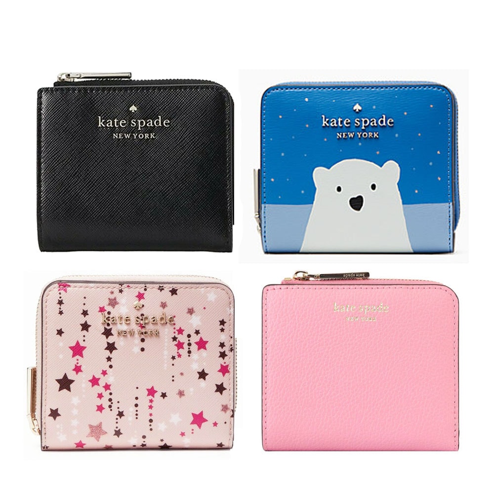 可愛いレディース L型ジップ 二つ折り財布 折り畳み財布 各種