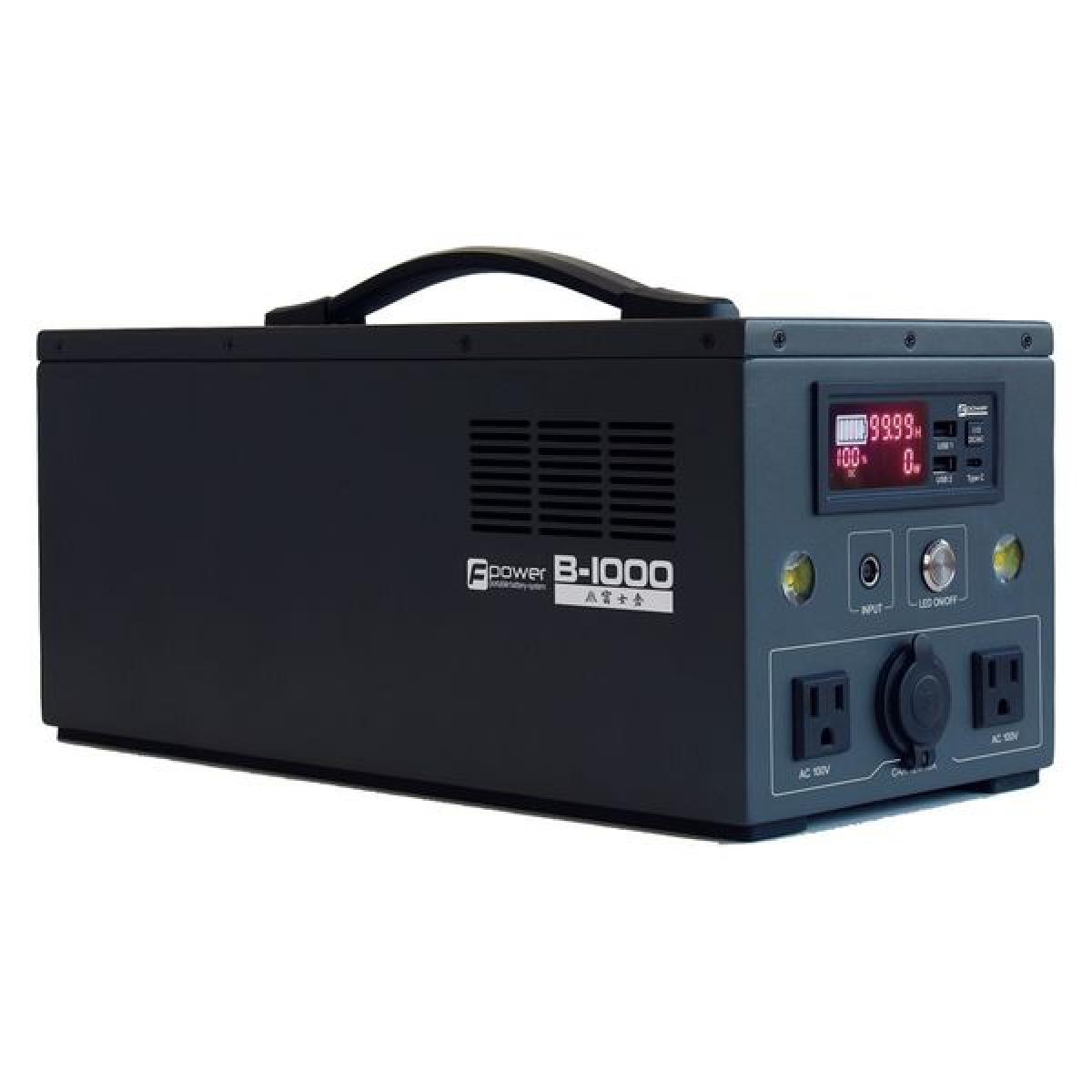 富士倉 1000ｗ出力 ポータブルバッテリー B-1000 ポータブル電源 ポタ電 リン酸鉄リチウムイオンバッテリー 防災 災害 対策 アウトドア