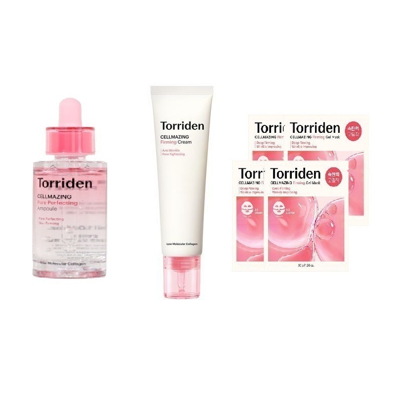 【正規品】 セルメイジング セット (セルメイジングコラーゲンポアアンプル 30ml＋セルメイジング低分子コラーゲン弾力クリーム 60ml＋セルメイジング低分子コラーゲン弾力ゲルマスク 4枚)