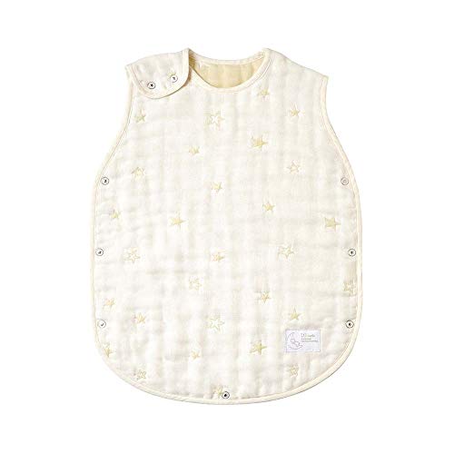 10mois(ディモワ) ふくふくガーゼ(6重ガーゼ) ベビースリーパー コットン100% エクリュ 着丈58cm 新生児3歳頃まで