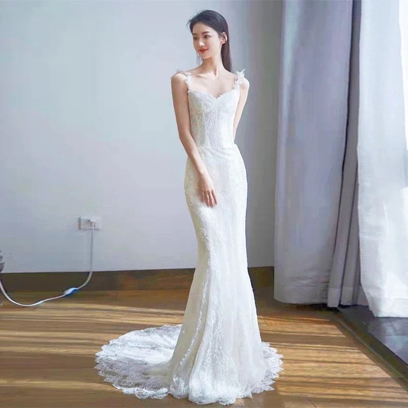 【無.料 2025新入荷·高.品質】【豪華でロマンチックなデザイン！】ウェディングドレス 白 イブニングドレス パーティードレス ワンピース 二次会 結婚式 成人式 演奏会 花嫁 お呼ばれ 披露宴 3