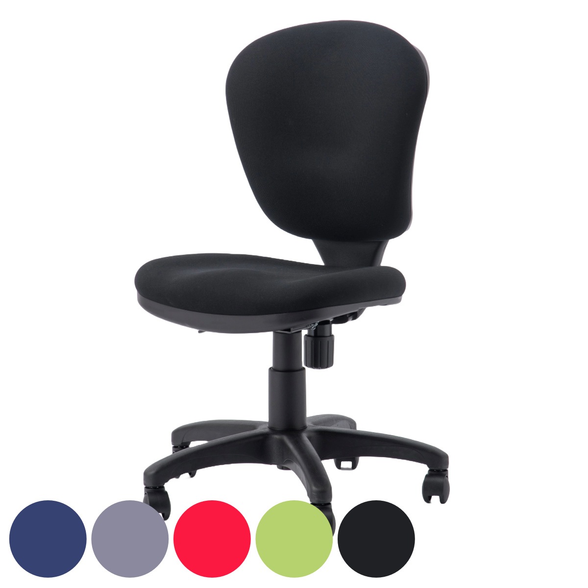 オフィスチェア 高さ調節 モールドウレタン ロッキング 回転 学習 椅子 イス デスクチェアー パソコン チェア ウレタン テレワーク 肘なし キャスター付き シンプル 昇降式 ネイビーブルー