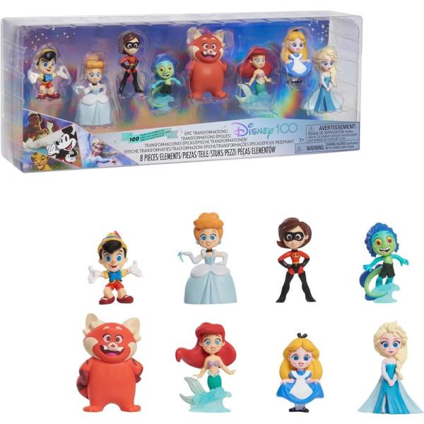 Just Play ディズニー100年周年 限定版 フィギュアセット エルサ アリエル ピノキオ 子供 男の子 女の子 品番46036
