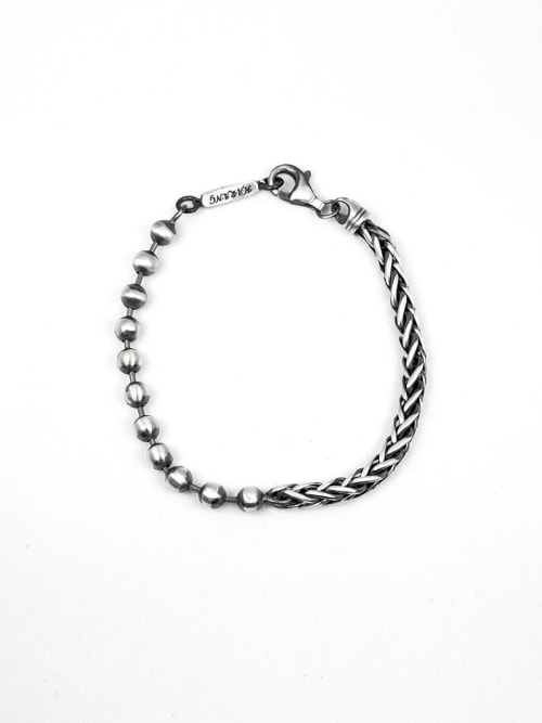 【HARANG】 HR 227B_Half & Half Chain Bracelet 正規品