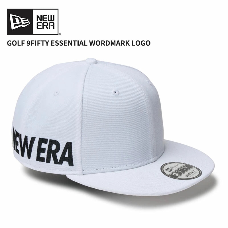 ニューエラ ゴルフキャップ 帽子 NEW ERA9FIFTY Essential ワードマークロゴ ホワイト 白 帽子 男女兼用 14409937