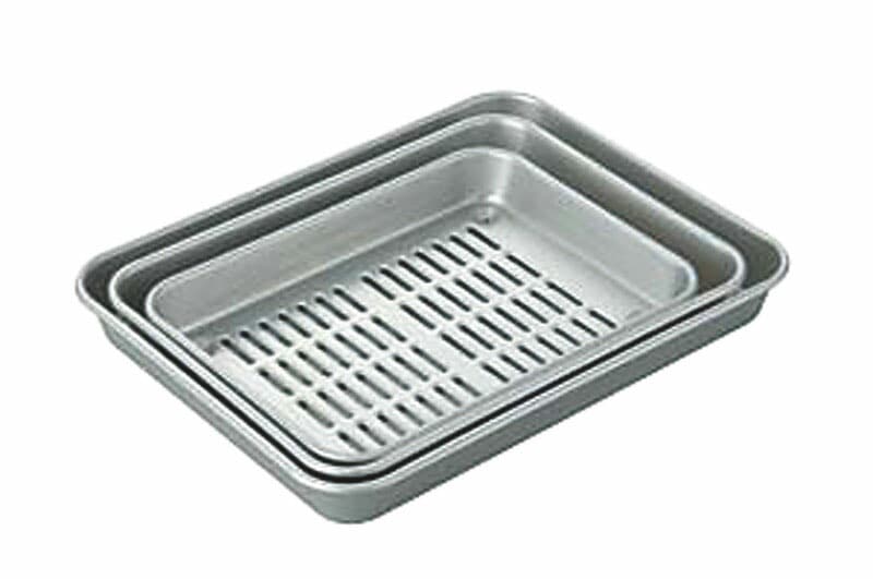 （まとめ買い）アカオアルミ アルマイト穴明バット 6号 [x3]