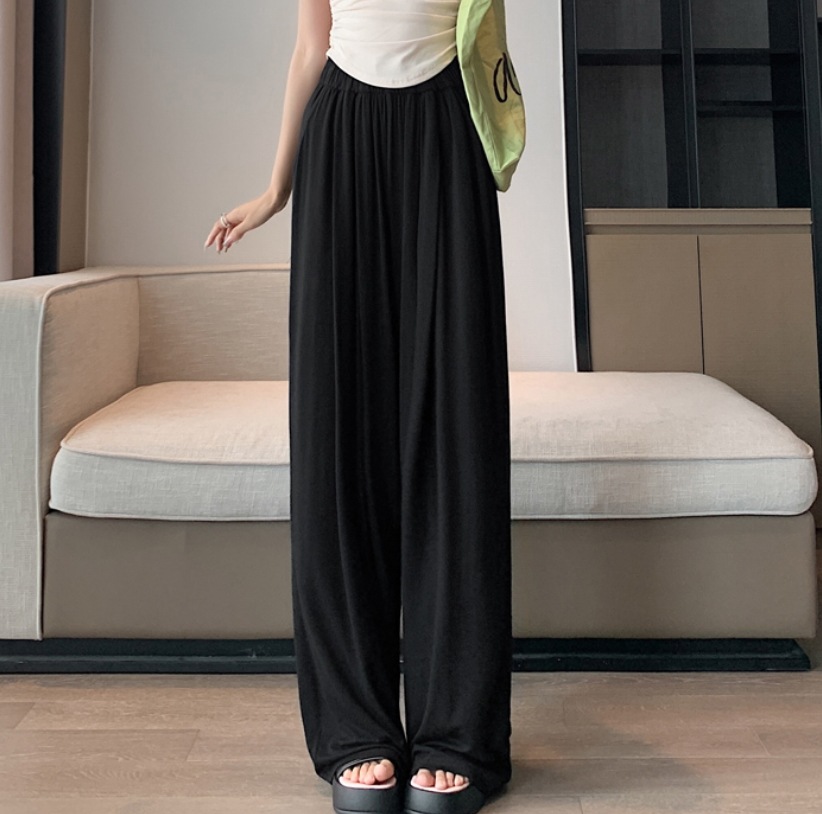 ボトムス デート モテアイテム ストレートパンツ ワイドレッグ ウエストゴム ジャージ素材 コットン 大人可愛い きれいめ 上品 おしゃれ かっこいい 大人可愛い ラブリー キュート ガーリー クール