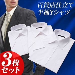 (3枚セット) 半袖 ワイシャツ M ポリエステル 綿 Yシャツ 半袖シャツ 仕事着 仕事 通勤 ビジネス 就職活動 就活