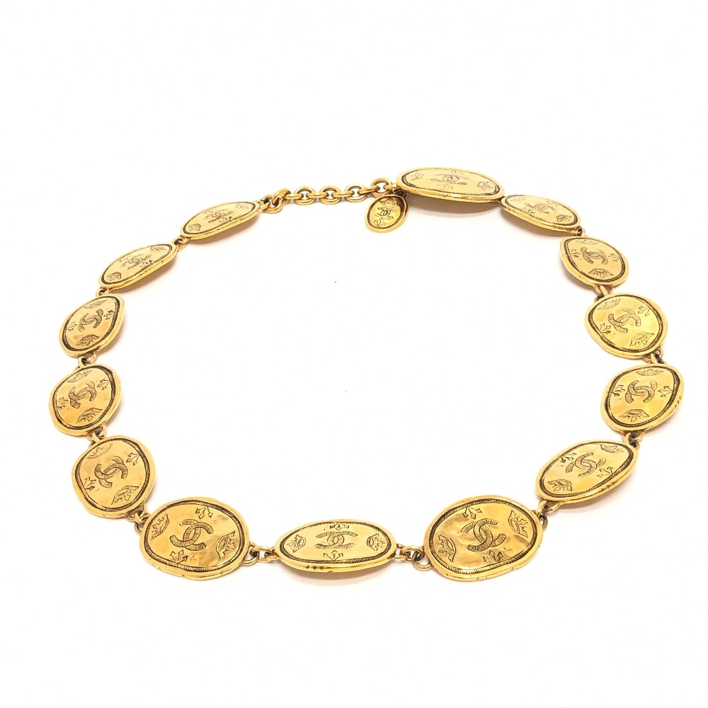 ベルト 2・6 ココマーク メダル チェーン ベルト チェーンベルト メタル ゴールド