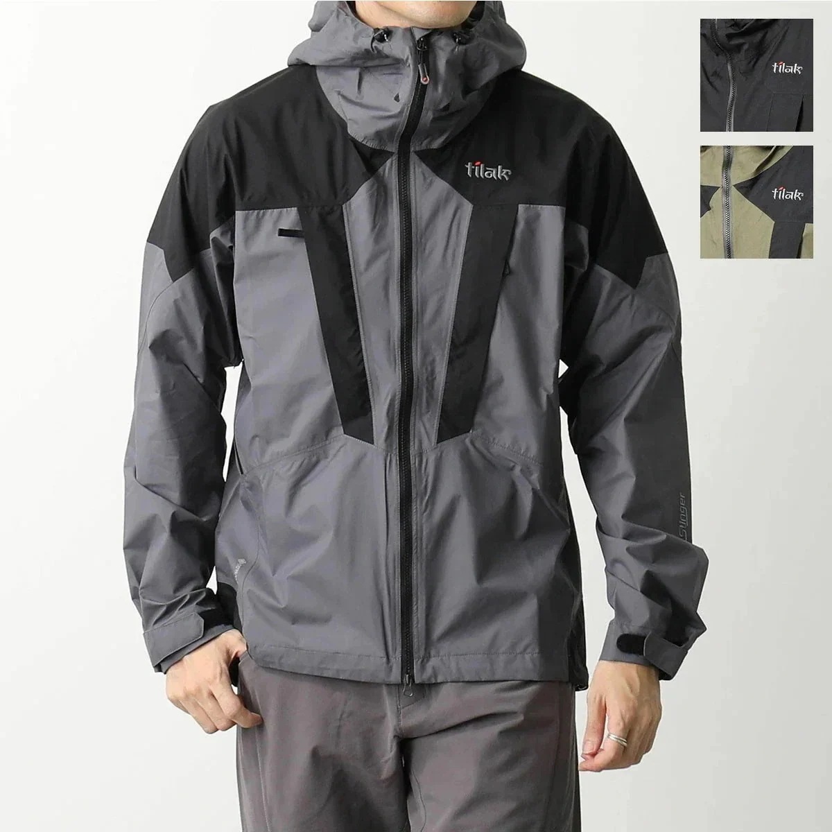Tilak ティラック ジャケット Stinger Paclite PLUS スティンガー メンズ フーテッド ブルゾン ロゴ刺繍 GORE-TEX ナイロン