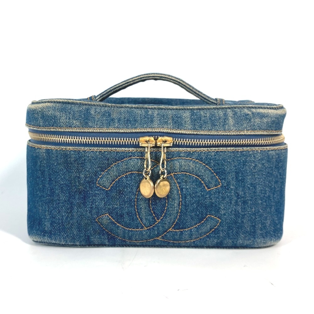 ハンドバッグ CC ココマーク バニティバッグ ミラー付き カバン デニム ブルー 99,825円