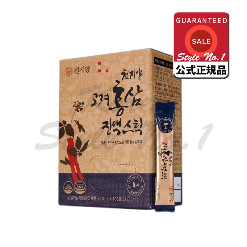 天地陽100％国産6年根高麗紅参真液スティック100包1L