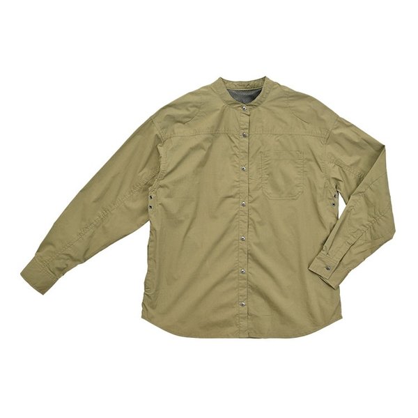 通年 ROJ-118 プロテクションバンドカラーシャツ レディース カーキ Mサイズ ROJ-118/KHAKI/M