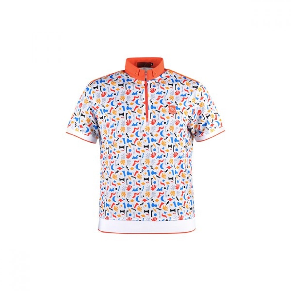 (ラックスゴルフ) ラックスゴルフヤマグチメンズプレミアムハーフジップ半袖ゴルフシャツ YG3M410