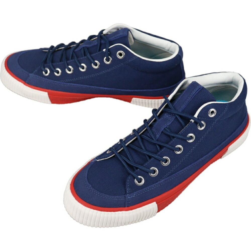 ベーグル ミッド コージー キャンバス R-2510441 ネイビー/レッド