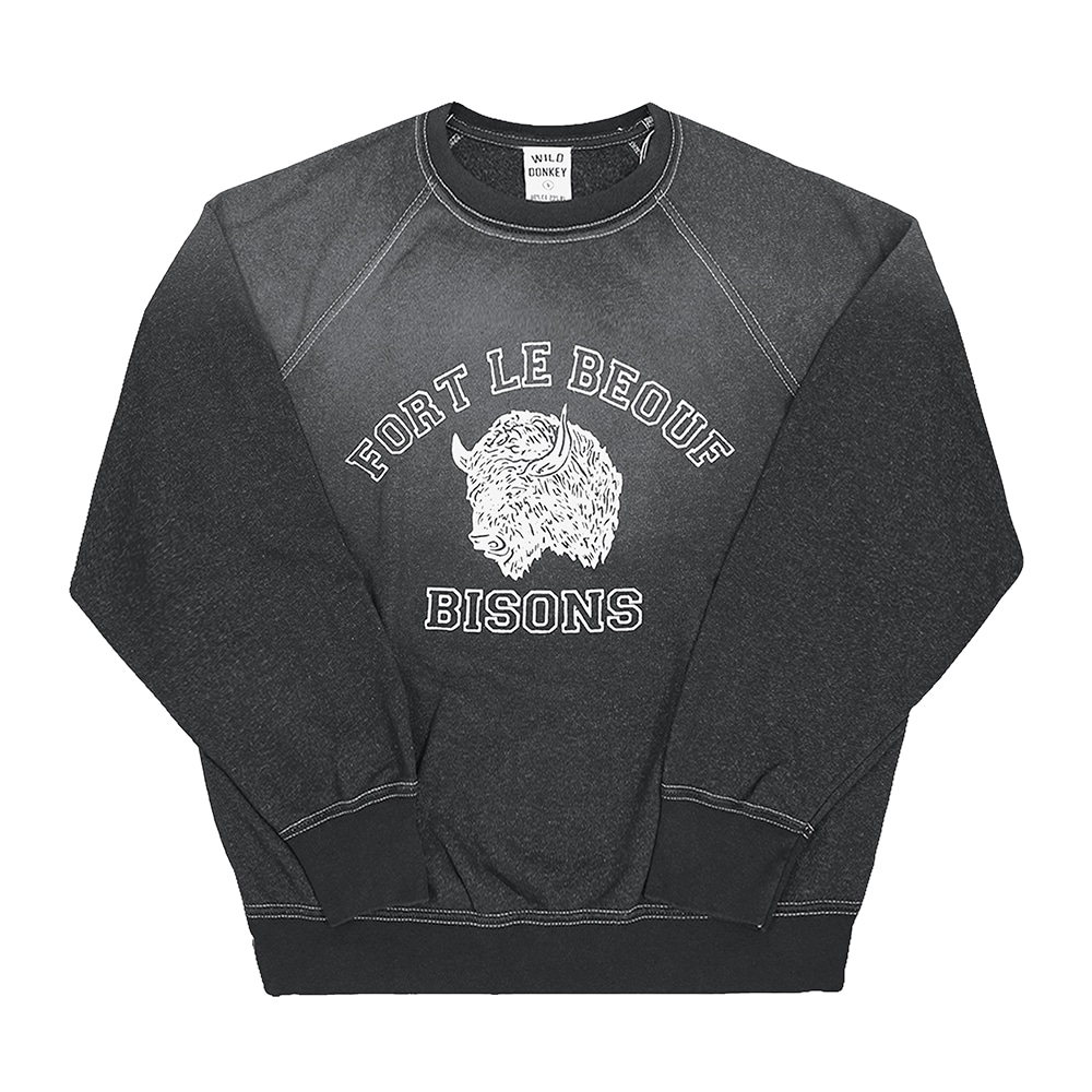 ワイルドドンキー メンズ トレーナー FADED BLACK FR-BISONS
