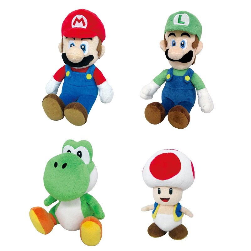 ぬいぐるみ 4種セット マリオ ルイージ ヨッシー キノピオ Sサイズ スーパーマリオ グッズ 誕生日プレゼント 子供 おもちゃ 男の子 女の子 小学生 キャラクター クリスマスプレゼント 子ども