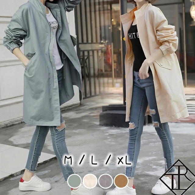 【即納】マウンテンパーカー レディース アウター 大きいサイズ ライトアウター フォーマル スプリングコート コート ビックサイズ ジャケット ミリタリー くすみカラー 通勤 オフィス 上品 美シルエ