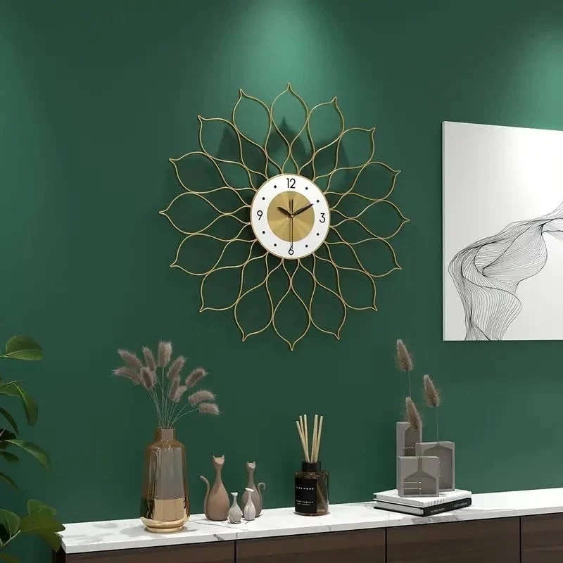 メタルアート掛け時計 ウォールクロック 壁掛け インテリア アート サイレントクロック 静音 大型 おしゃれ アナログ ゴールド ホテルライク リビング エントランス おしゃれ