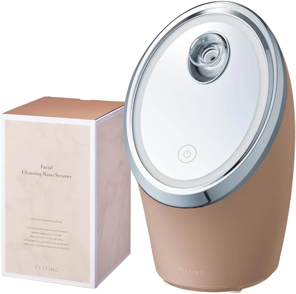 フェスティノ フェイシャル クレンジング ナノスチーマー SMHB-033 (シャイニーブラウン)