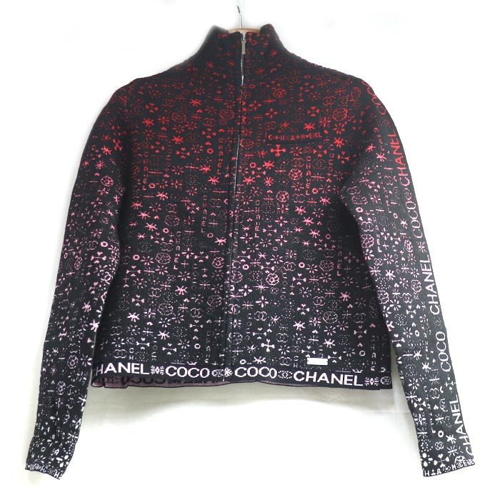 CHANEL シャネル ジップアップ カーディガン ブルゾン ブラック マルチ P70783K10214 36 レディース 中古