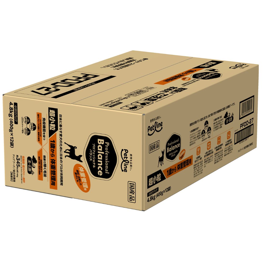 プロフェッショナル・バランス 超小粒 1歳から 体重管理用 4.8kg（400g×12袋）