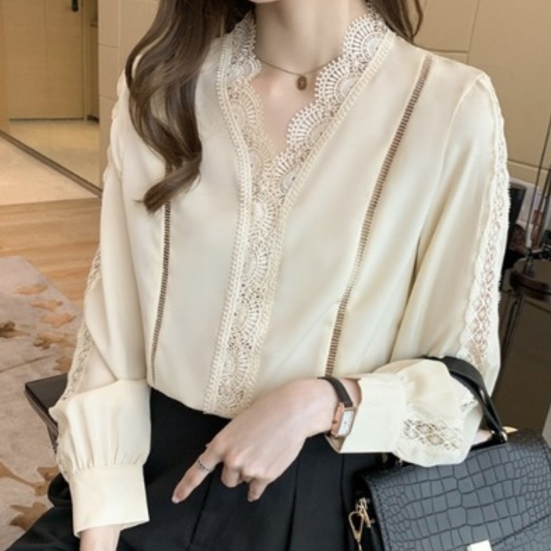 トップス デート シャツ ブラウス カットソー 袖あり 長袖 レース かわいい 大人可愛い きれいめ シンプル カジュアル 大人 上品 おしゃれ お洒落 かっこいい 大人女子 こなれ感 個性的 クール 5,491円