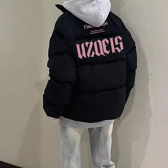 エコダウン ジャケット レディース 韓国 アウター バックロゴ オーバーサイズ ダウン カラフル おしゃれ