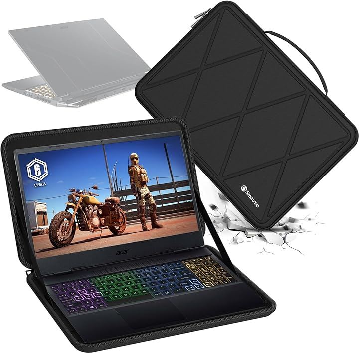 ハードEVA保護スリーブケース 15.6インチ Acer Nitro ゲーミングノートパソコン専用ハードケース M107( Black, For Acer 15.6インチ（M107）)