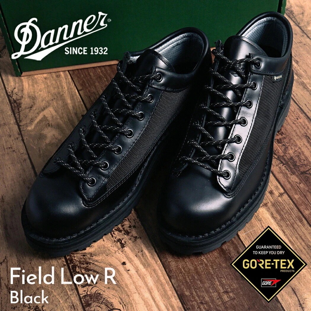 Danner ダナー GORE-TEX フィールド ロー アール ブーツ FIELD LOW R BLACK ( ブラック 黒 メンズ レザー ワーク ゴアテックス D123200BLK )