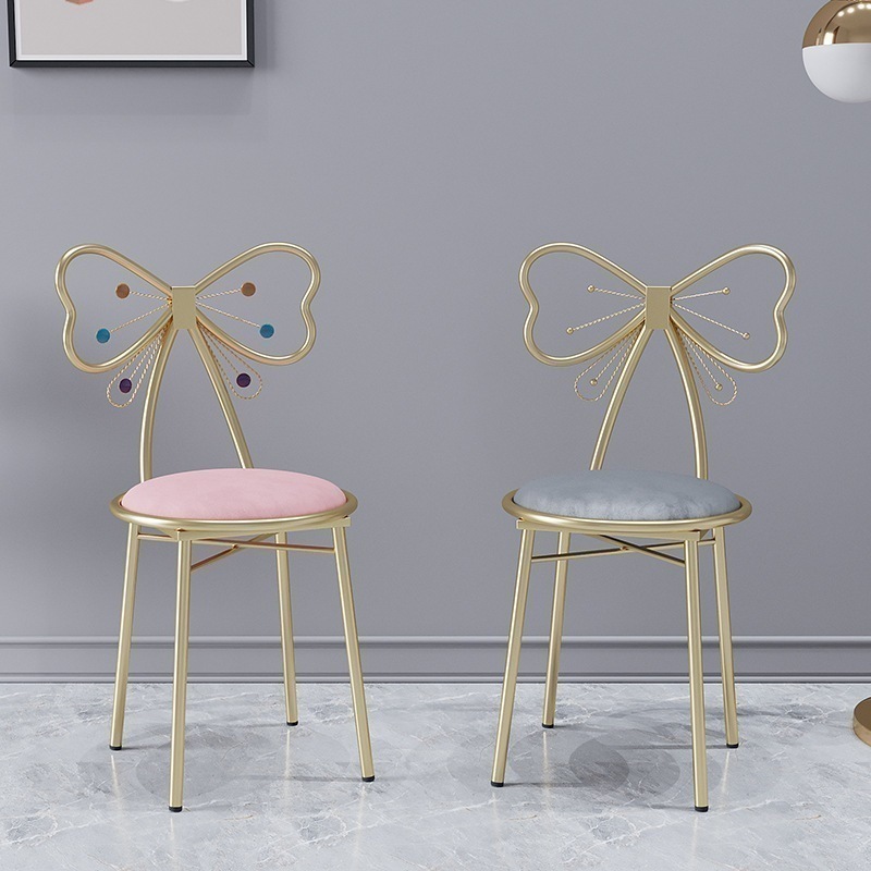 【3日で出荷】北ins化粧椅子用乙女心姫蝶背もたれ椅子甲椅子寝室化粧台腰掛け