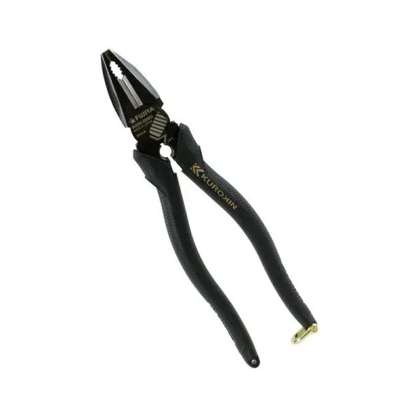 フジ矢 偏芯ペンチバリ取り付き 黒金 3020N－200BG 作業工具 ペンチ ニッパ ペンチ