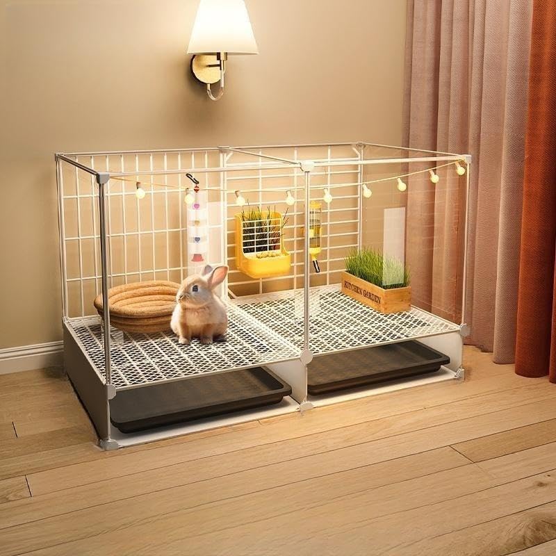 うさぎ ケージ 取り付け 保護フィルム 引き出し トレイ付き 兎 ケージ 透明 うさぎ小屋 組み立て ウサギケージ 大型ウサギ 家庭用観賞用ウサギケージうさぎ ケージ多くのスタイルが前後透明ウサギ ケ
