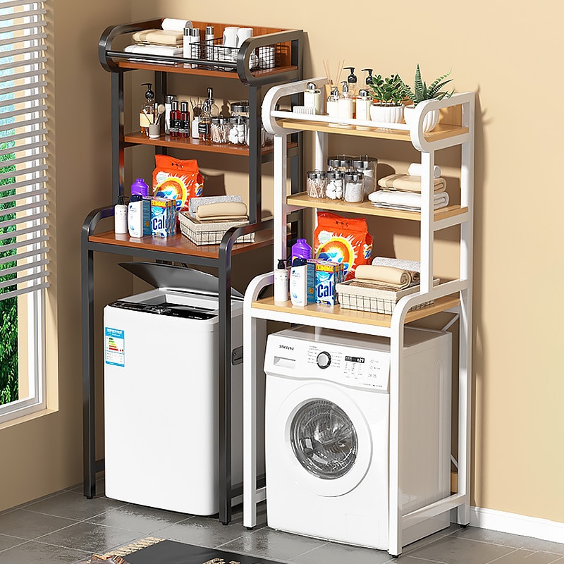 バルコニー洗濯機収納棚バスルーム床置きトイレトイレ収納キャビネットローラーインペラフリップカバー