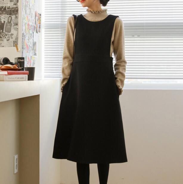 【急速出荷!】ワンピース 秋 冬 ジャンパースカート Vネック ジャンパースカート 秋 冬 ノースリーブワンピース 重ね着 チェック柄ワンピース 可愛い おしゃれ レイヤード カジュアル 大きサイズ