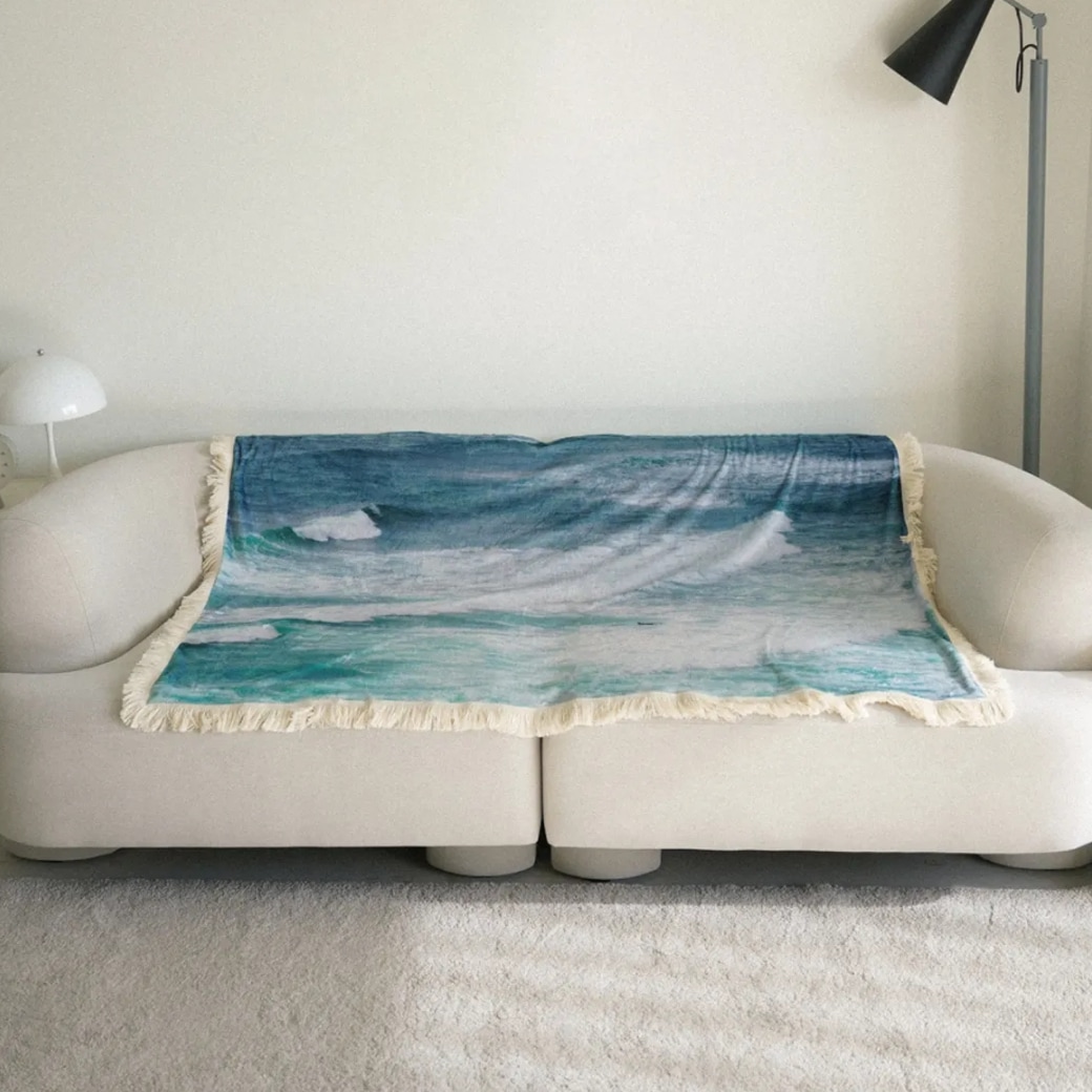 JEJU Marine Blue Blanket