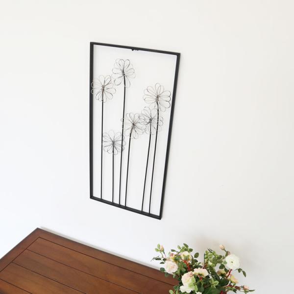 インテリアアート 壁掛け 飾り アンティーク 花 ウォールデコレーション アイアン ボタニカル 310x610mm