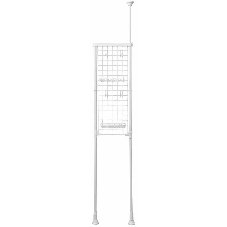 【公式】 つっぱり ラック メッシュラック ランドリーラック LRM-27 突っ張りラック スリム 収納 ランドリー収納 収納棚 洗濯機 サイドラック 洗濯 洗濯物 洗面所 ホワイト 一人暮らし メガ