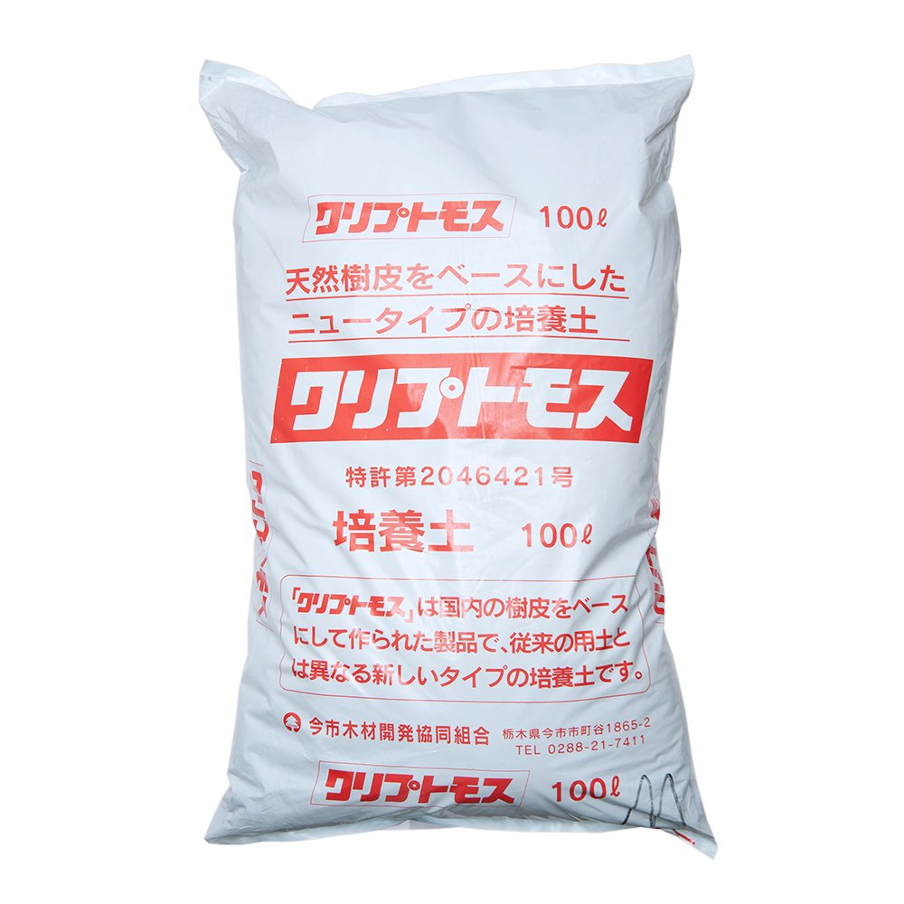 培養土　天然樹皮培養土　クリプトモス　Ｍサイズ　１００Ｌ　シダ　観葉植物　山野草用　業務用　お一人様１１点限り　ＣＲＣ90―10―05―15―00