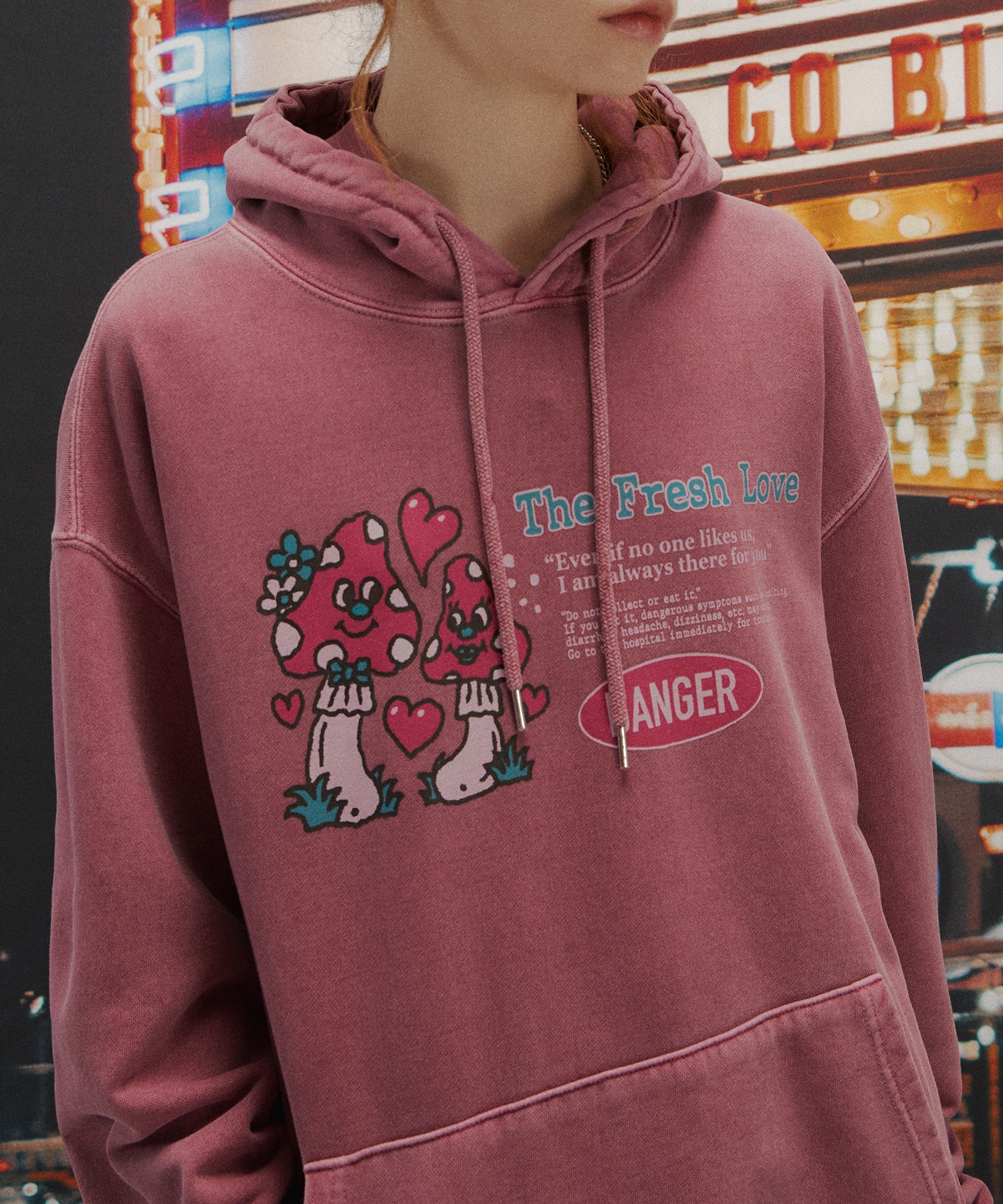 【CPGN】MUSH LOVE PIGMENT HOODIE DUSTPINK
