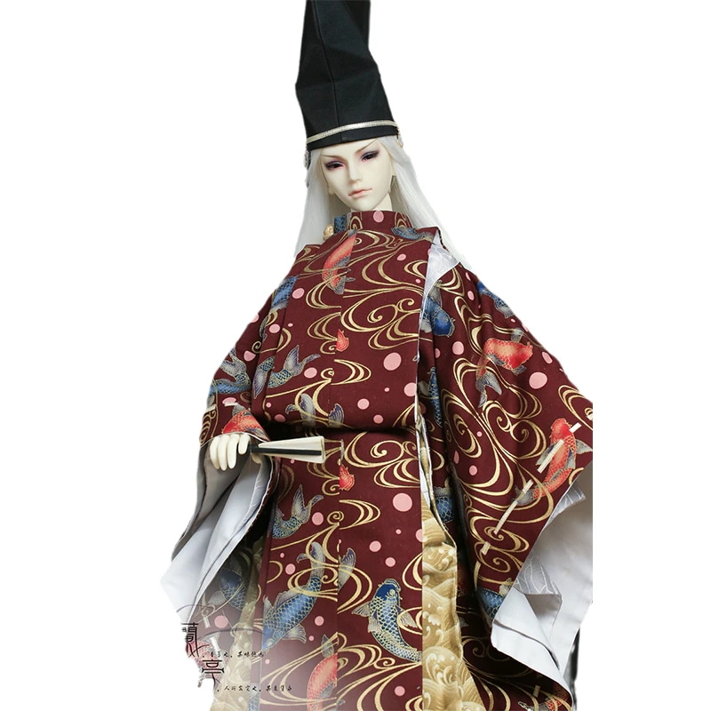 BJD ドール服 1/6 1/4 1/3 着物 和風 鯉 狩衣 『千机』 幼SD/MSD/SD/SD17/70cm/ID72/ID75サイズ球体関節人形用衣装セット
