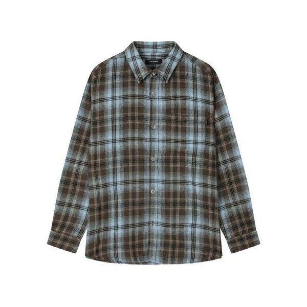 [] 男性) フランネル ワンポケット チェック シャツ (B251SH300P) [P003740008]