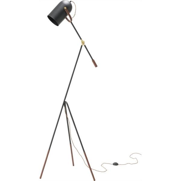 黒アイアンのインダストリアルなスポットスタンドライト トライポッド カフェ カジュアル モダン 北欧 インダストリアル 照明 間接照明 黒 ブラック 12,304円