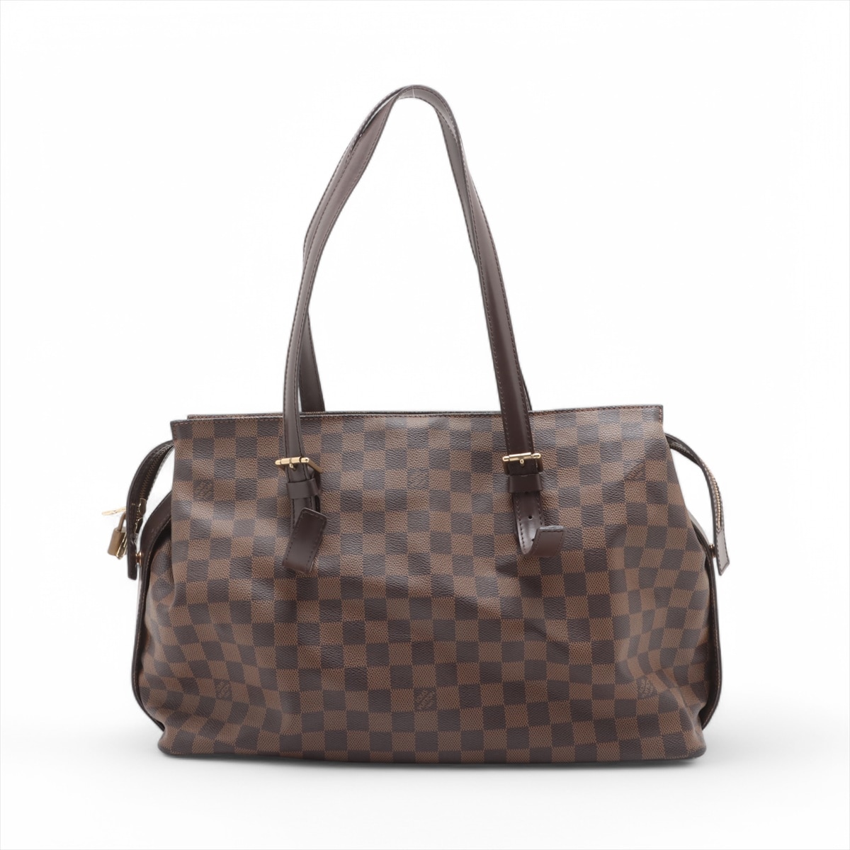 ダミエ チェルシー レザー×コーティングキャンバス ショルダーバッグ 肩掛け トート ハンド 本革 レディース MMM BT30-97 中古