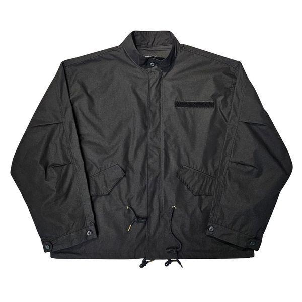 メンズオーバーフィットハーフネックサファリジップアップジャンパーAC JUW Q057 ブラック_P415110533