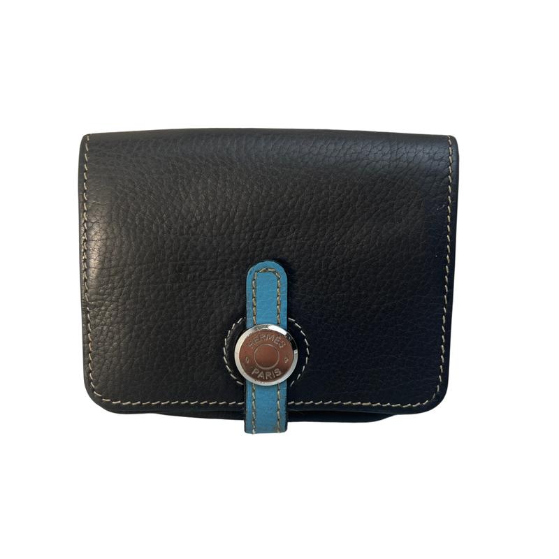 HERMES エルメス レザー コインケースカードケース ブルー A-11068